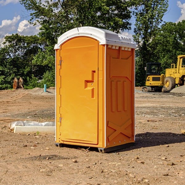 how often are the porta potties cleaned and serviced during a rental period in Shelburne